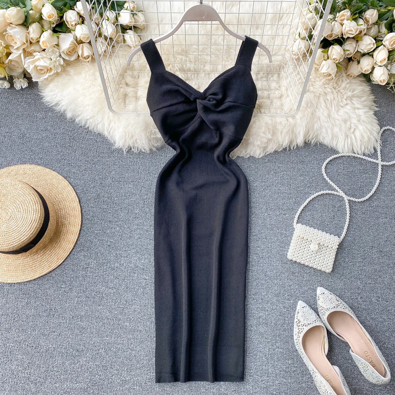 OCEANLOVE однотонные Kotted женское платье вязаное Vestidos 2020 сезон: весна–лето V образным вырезом без рукавов в розницу; Мода для Мини-платья 14243 OCEANLOVE однотонные Kotted женское платье вязаное Vestidos 2020 сезон: весна–лето V образным вырезом без рукавов в розницу; Мода для Мини-платья 14243