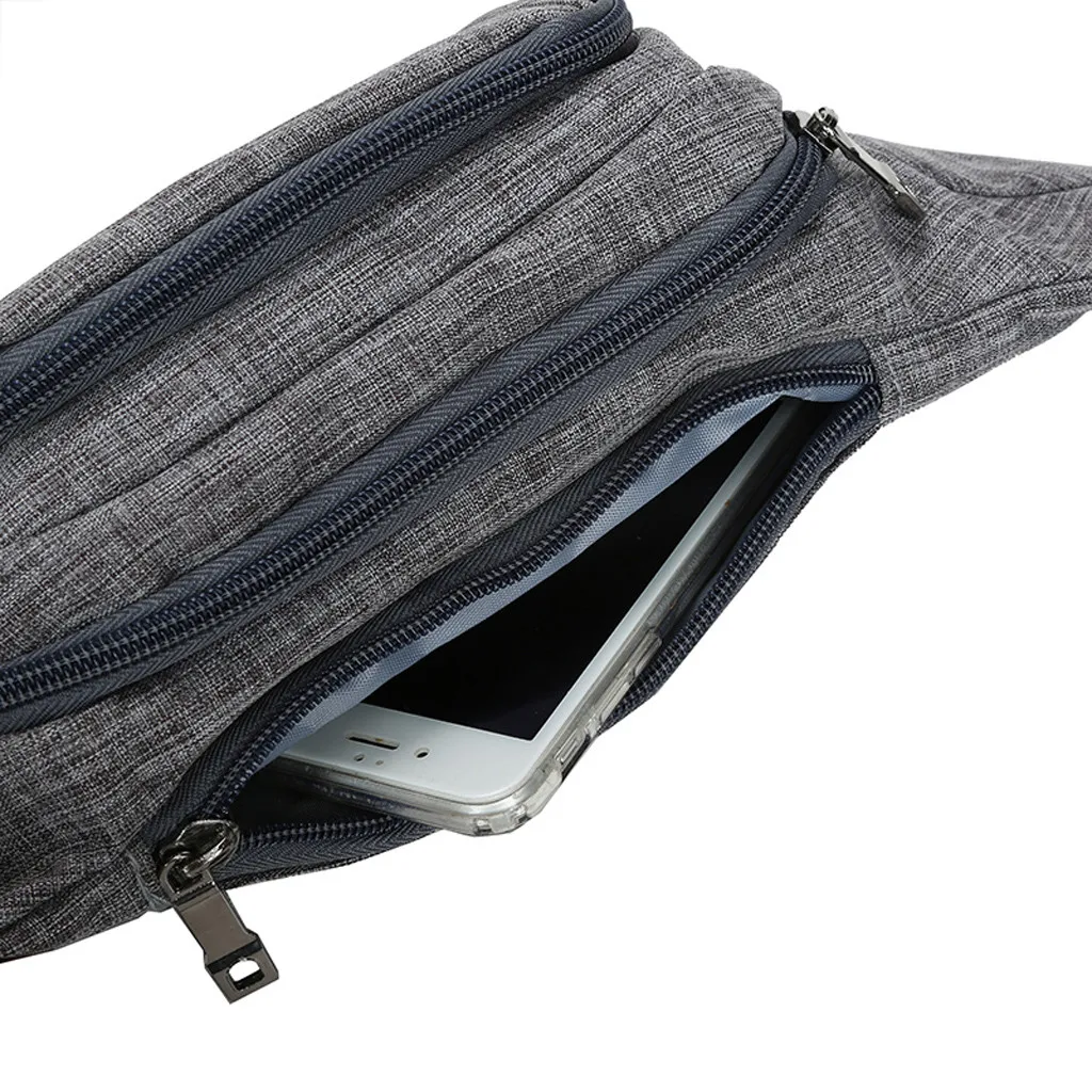 Для женщин и мужчин поясная сумка на открытом воздухе двойной карман ремень для бега функциональная Твердая Сумка через плечо на молнии нагрудный телефон кошелек nerka