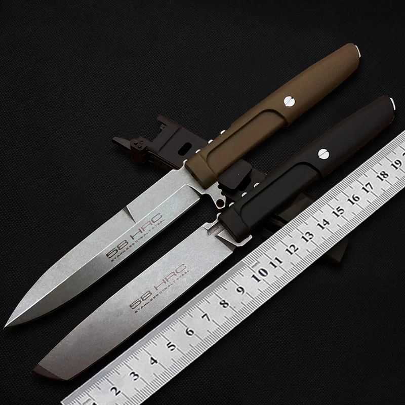 

Outdoor Hunting knife D2 Fixed Blade EDC sharp Camping Self-defense survival knife Tactical Utility Straight Knives