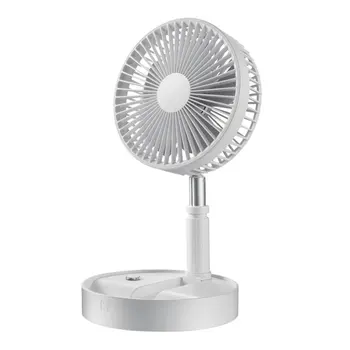 

USB Rechargeable portable spray folding fan Mute Remote control desktop Telescopic fan Fourth wind 5 leaves