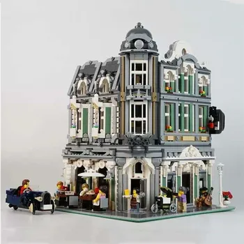 

4002pcs MOC Kitchen Cake Shop 32576 model bricks city streetview jazz cafe store shop building blocks with figures toys for kids