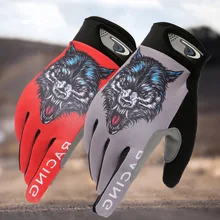 Men Gloves Summer Wolf Skull Head Breathable Non-Slip Touchscreen Cycling Sport Motorcycle Exercise Military Women Gloves