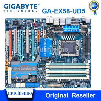 

GIGABYTE GA-EX58-UD5 desktop Motherboard LGA 1366 Core i7 DDR3 24G USB3 SATA3 ATX 24GB X58 UD5 EX58-UD5 Used Original Mainboard
