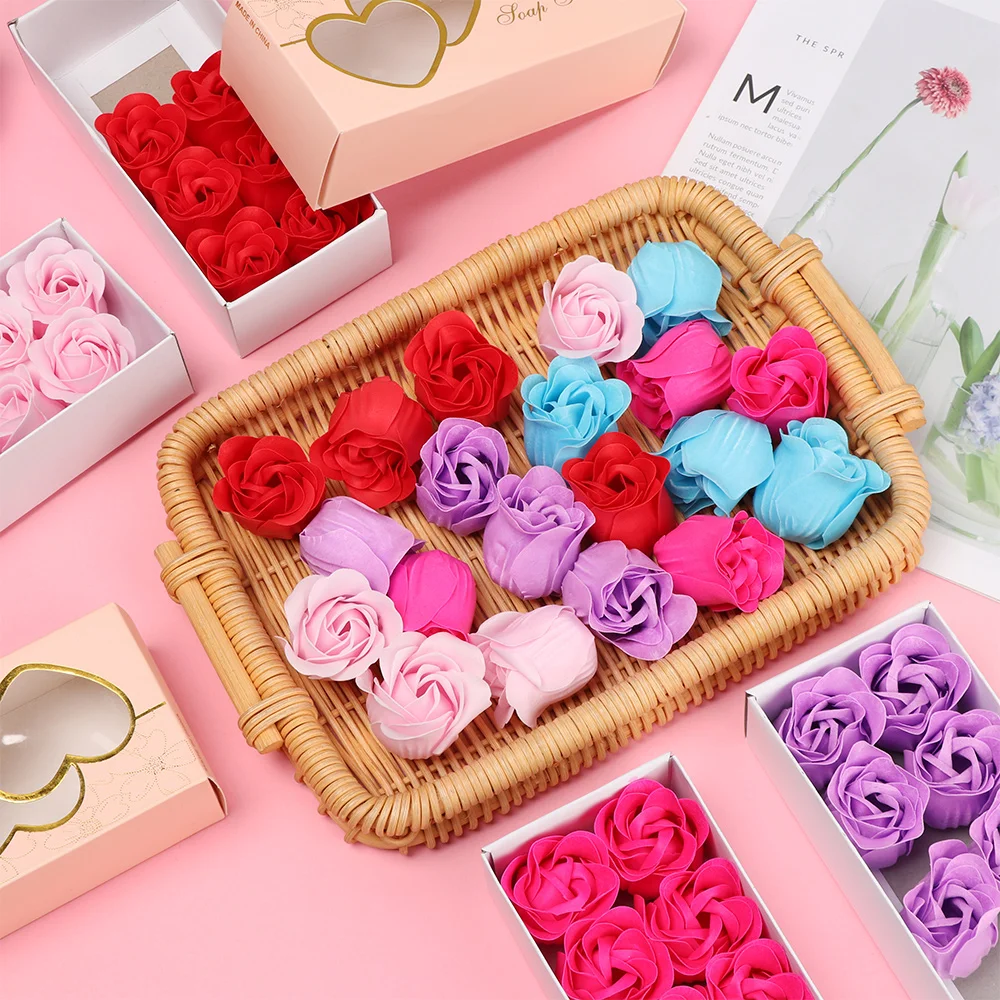 10 ⑤ упак. романтическое ароматическое Розовое Мыло с цветочными головками для