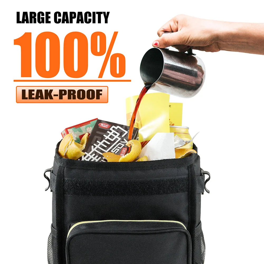 Car Trash Can Car Trash Bag SANJODS Car Trash Can Bin Waterproof Foldable Garbage Bags Tissue Storage Box Multifunction Auto Organizer Interior Car