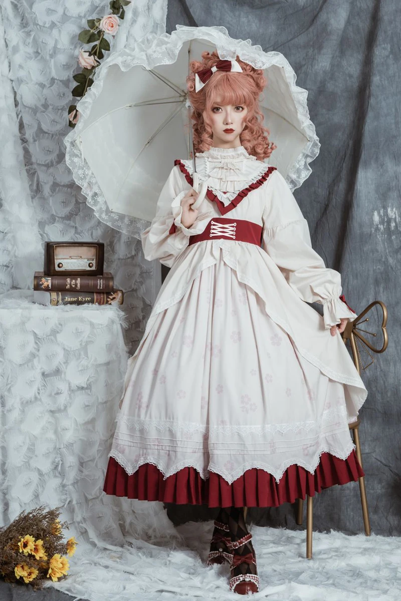 Only OP Dress Женское викторианское осенне-зимнее элегантное платье принцессы, винтажное Европейское Дворцовое платье лолиты с длинным рукавом, Великолепное вечернее платье - Цвет: Only OP Dress