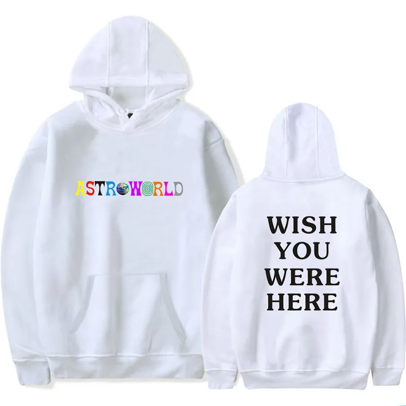 С изображением Трэвиса Скотта ASTROWORLD WISH YOU WAS HERE Hoodies модная толстовка с текстовым принтом в уличном стиле мужской пуловер Толстовка