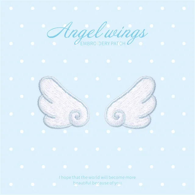 Buy AHYONNIEX 1 Pair Small Wing Embroidery Patches For Bag Jeans Angel Iron On Patches For Clothes Small Patch Cute Online