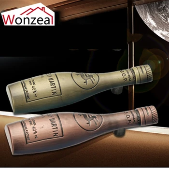 

Wine Bottle Shape handle in cabinet and drawers Zinc Alloy Antique Cabinet Handle for Kitchen Furniture Wardrobe Closet
