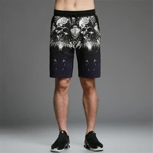 Летние повседневные мужские шорты с принтом, модные хлопковые мужские шорты в европейском стиле, мужская одежда
