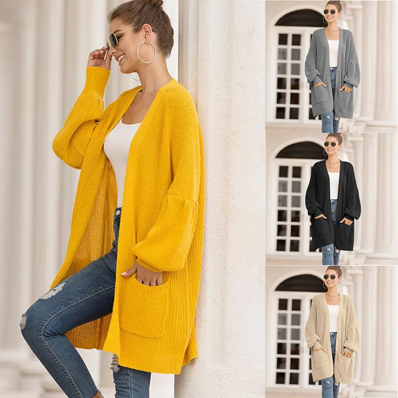 

Korean 2020 Women's Casual Long Modal Cotton Sweater Cardigan Soft Comfortable Strong Simple Solid Free Size Loose Cardigan