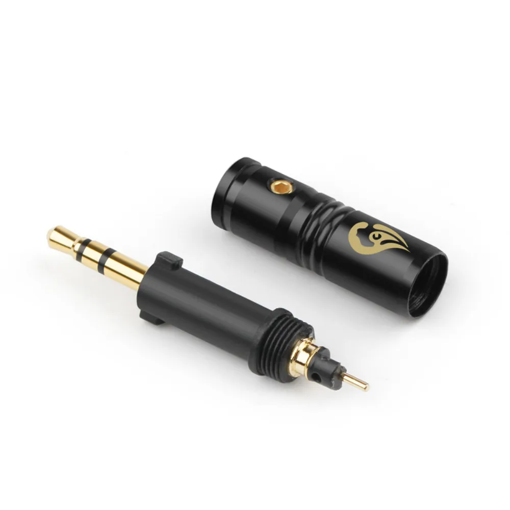 Audio Jack 2 5mm 3 Poles Pure Copper Headphone Plug For K450 Q460 K480 Headset Adapter DIY 2 5 Extension Plug Black Silver