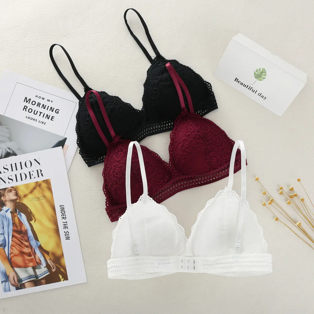 

Women бюстгалтер Comfortable Cup Ring-Free Ventilation Bra Sexy Deep V-lace Thin Underwear No steel ring bra lace underwear 05*