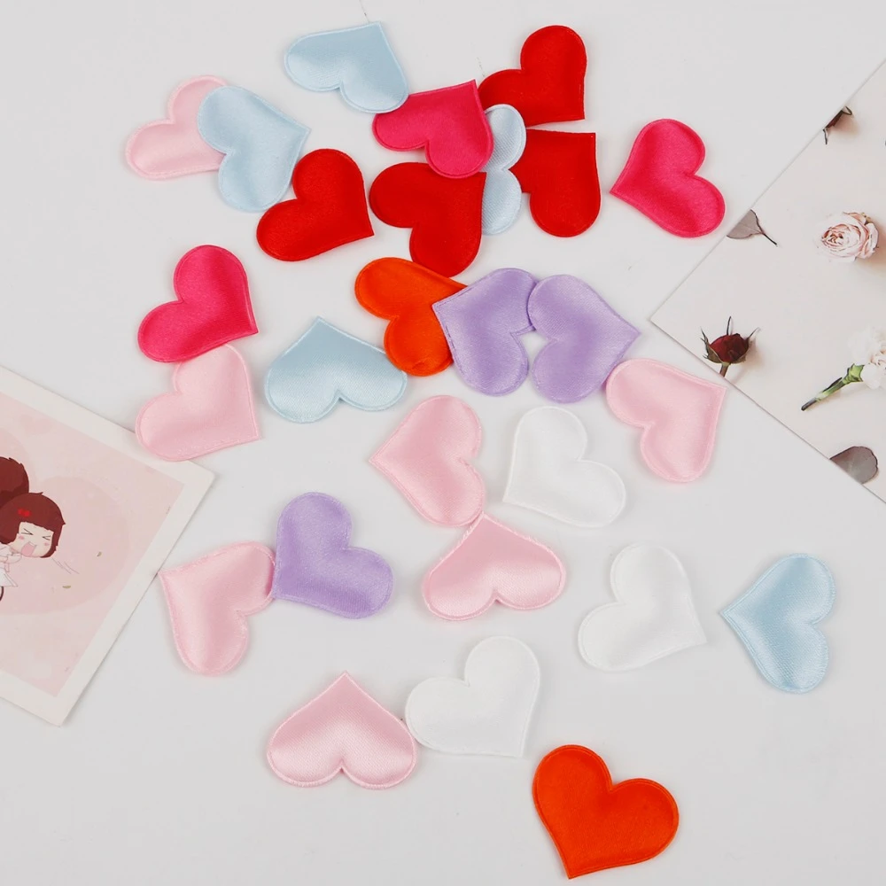 100Pcs 35X30mm Heart Artificial Flower Bed Throwing Petals For Party