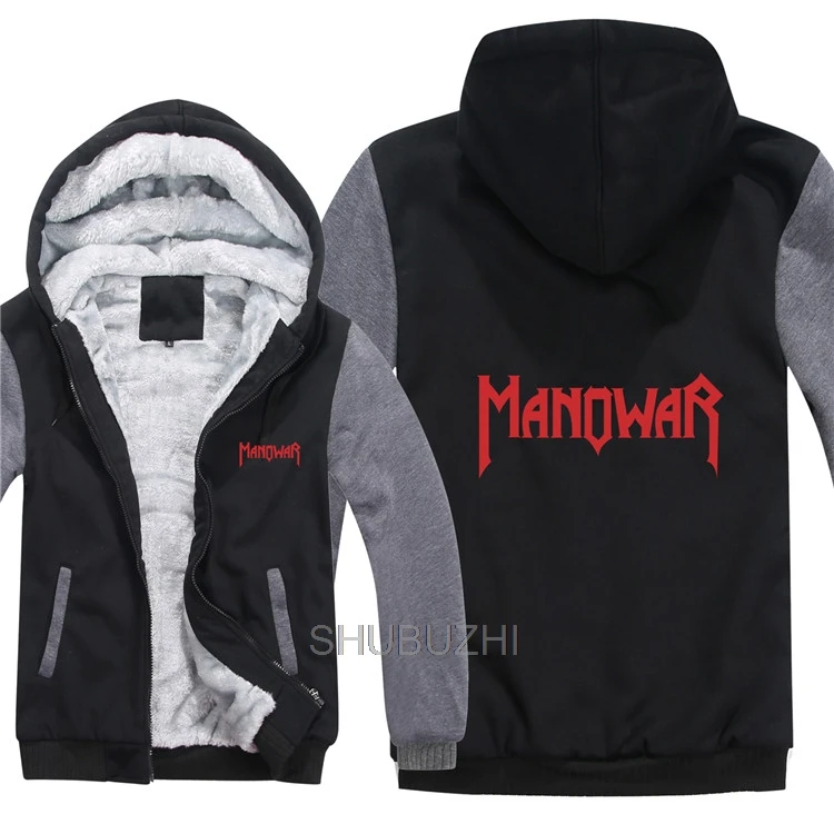Manowar толстовки для мужчин повседневное пальто шерстяная куртка рок-ролл Группа Manowar кофты Мужской пуловер - Цвет: same as picture