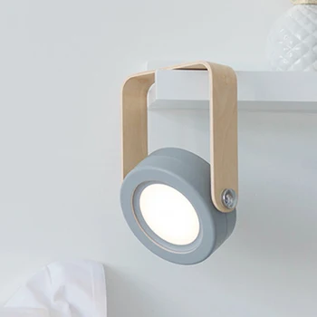 

USB Charging Lantern Light Home Decor Night Cordless Bedside Stepless Dimming Foldable Reading Wooden Portable Rechargeable Led