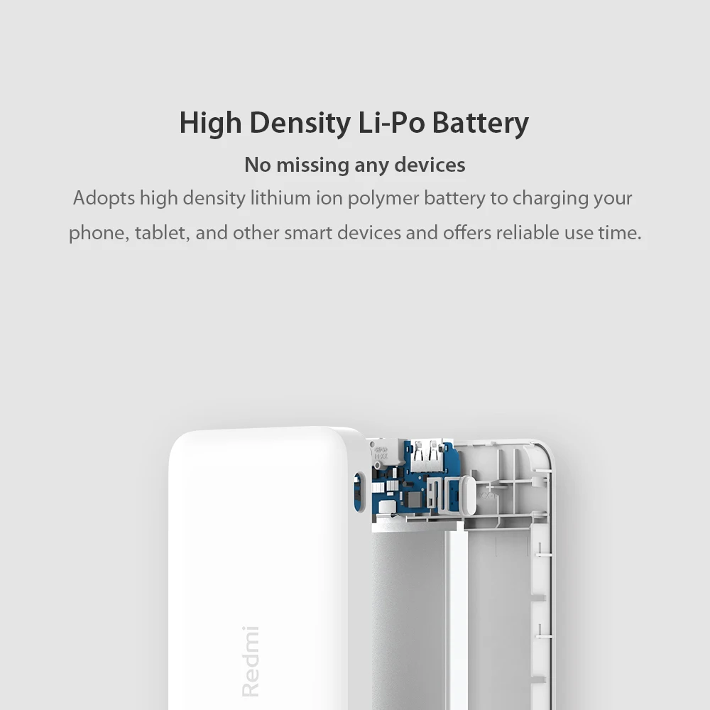 Xiao mi Red mi power Bank 10000 мАч PB100LZM mi power bank 20000 usb type C быстрое зарядное устройство Портативная зарядка повербанк
