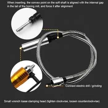 

Newly Flexible Stainless Steel Soft Shaft Bits Grinder Tools for Drill Electric Grinder Accessories VA88