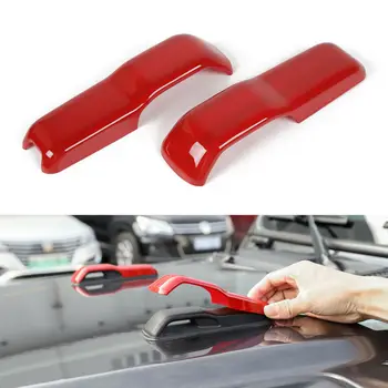 

Cover Hood Hinge Decor Cover ABS Red Accessory For Jeep Wrangler JL JT 18+
