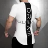 Men Tshirt Summer Patchwork Curved Hem T-shirt Men Fitness Workout Casual Streetwear ► Photo 2/6