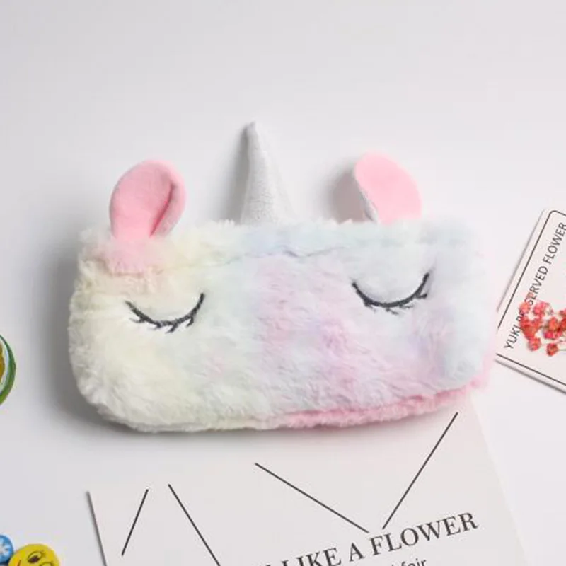 FUDEAM Soft Plush Cartoon Women Long Coin Purse Cute Zipper Girl School Stationery Pencil Case Usb Cable Storage Bag Key Wallet