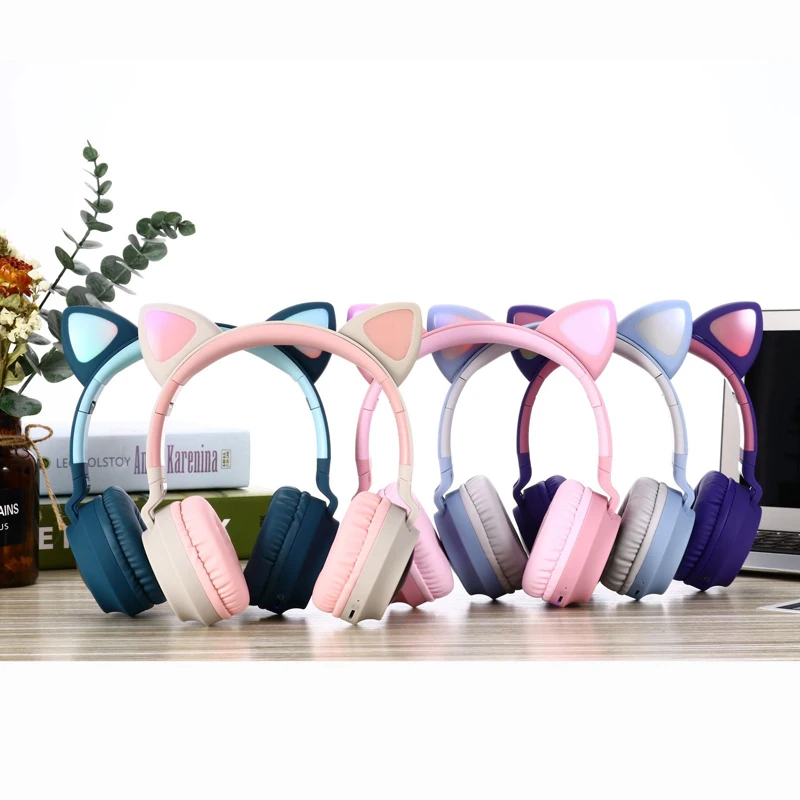 Наушники вкладыши E T Cat беспроводные наушники с Bluetooth LED для iPad телефона кошек