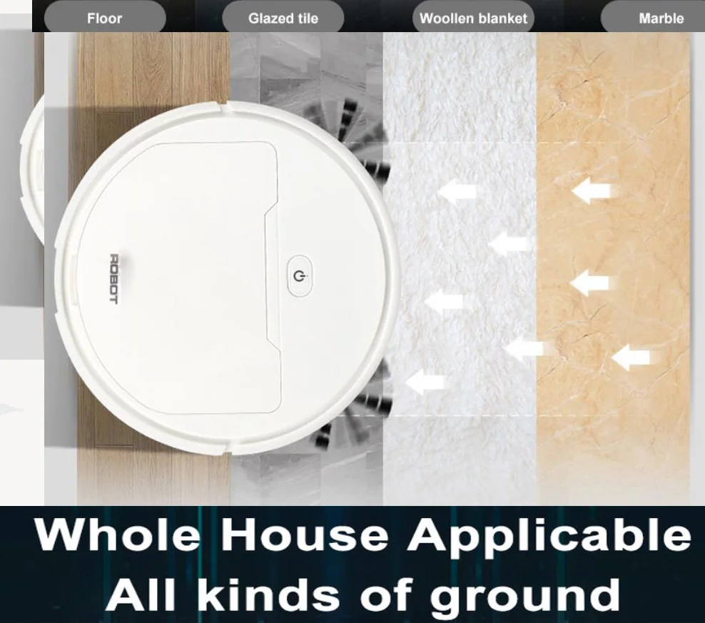 Household Automatic Smart Clean Robot Vacuum Cleaner Floor Sweeping Dust Remover
