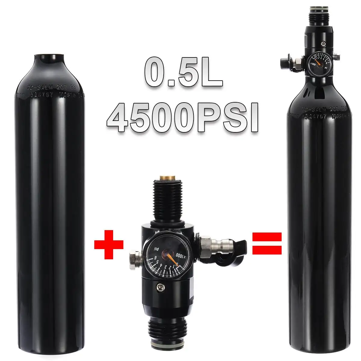 Алюминиевый баллон для пейнтбола с воздушным баком л PCP 4500psi регулятор выходного