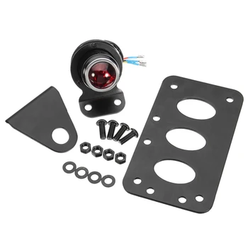 

Motorcycles License Plate Bracket Light Vertical Side Mount License Plate Bracket Brake Running Rear Tail Light for Honda