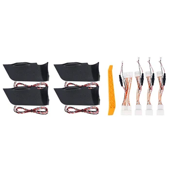 

NEW-Car Door Bowl Armrest Atmosphere Light Interior LED Blue Decoration Door Bowl Handle Frame Light for Toyota RAV4 2020