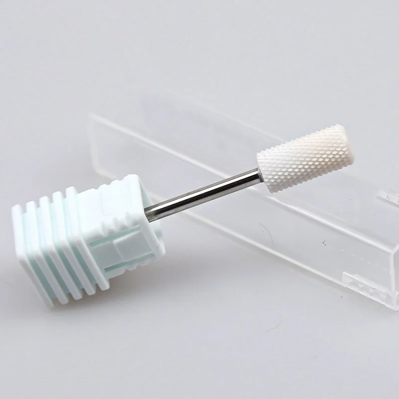 Light Yellow Ceramic Nail Drill Bit Ceramic Cutters For Manicure Machine Nozzle for Manicure Electric Milling Cutter for Nail Art Tool - Color: Light Yellow