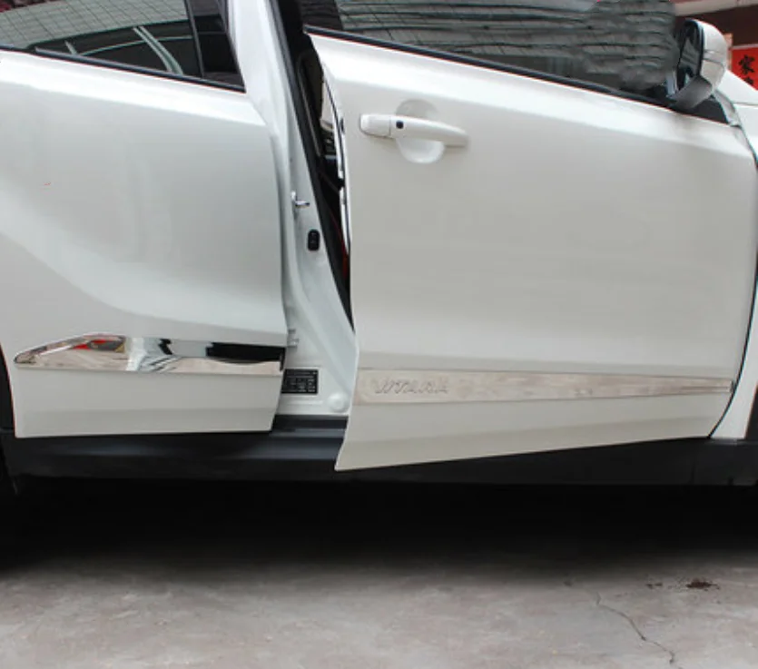 Высококачественная накладка на дверь из нержавеющей стали для Suzuki Vitara автомобильный Стайлинг 4 двери