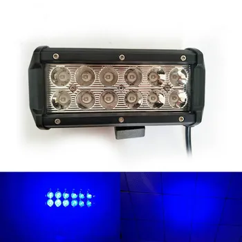 

36wled Work Light Strip Light 7-Inch 12 Beads Car Spotlight Truck Alarm Light Blue Light