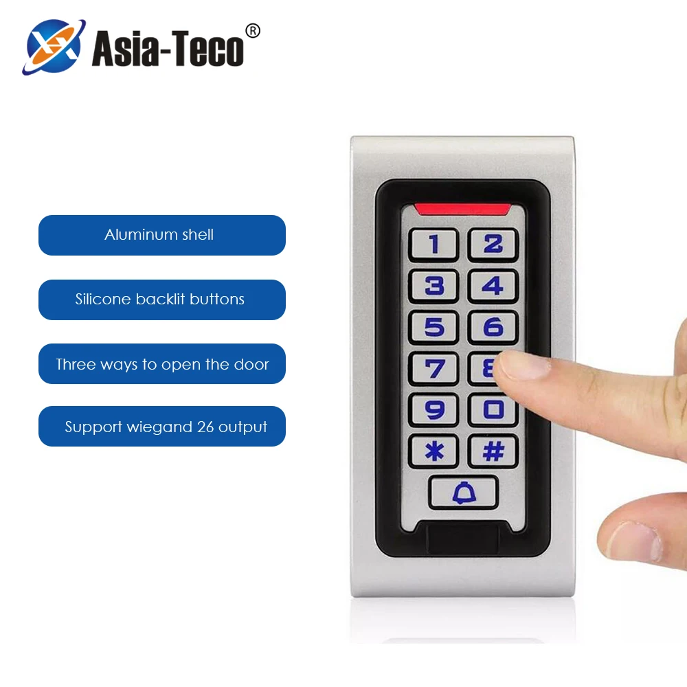 Kov keypad RFID přístup ovládání systém podpora wiegand 26 výroba proximity karta samostatný dveře přístup regulátor 2000 uživatelů