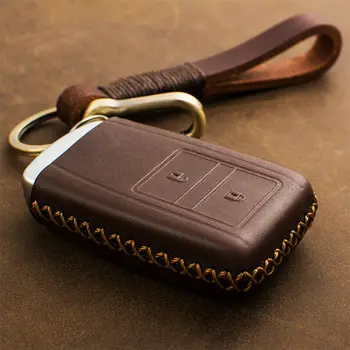 

Retro Leather Key Case Cover For Acura CDX RDX TLX RLX MDX Fob Remote 2 Buttons