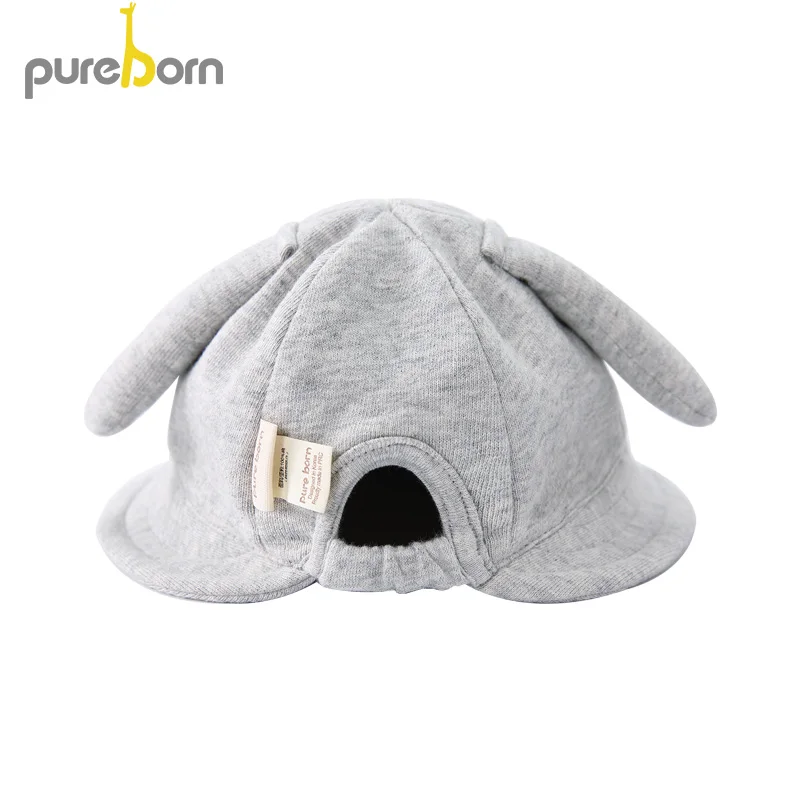 Pureborn новорожденных шляпа хлопок мультфильм Овцы эластичные ремни широкие бримы шляпа от солнца шляпа ведро шапки весна осень девочки мальчик шляпа