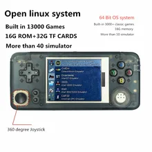 Retro Game Console Open Dual system Built in 13000 Games 40 Emulators 3.0 inch Portable Handheld Game Player Rocker controller