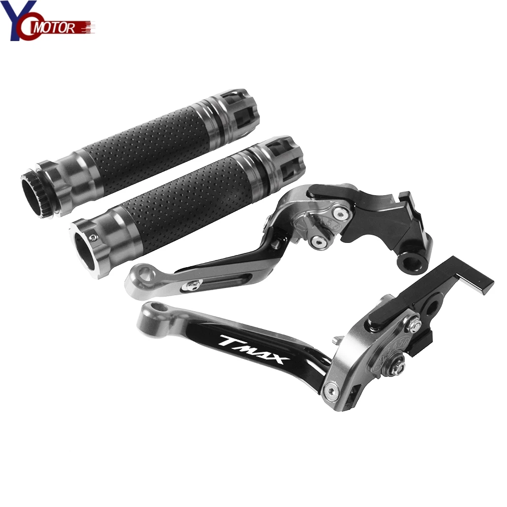 TMAX 500 530 ручки тормоза и сцепления, обработанные на станке с ЧПУ и рукояткой для YAMAHA TMAX 500/530 2008 2009 2010- наконечник