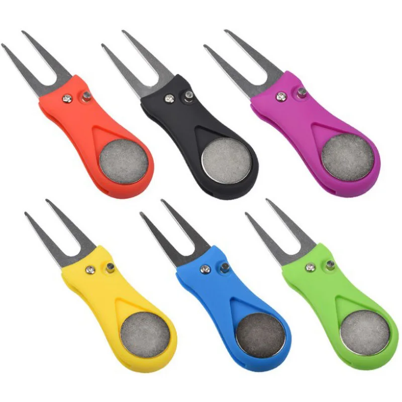 

1Pc Golf Divot Repair Tool Switchblade Pitch Groove Cleaner Golf Pitchfork Golf Accessories Putting Green Fork Dropship