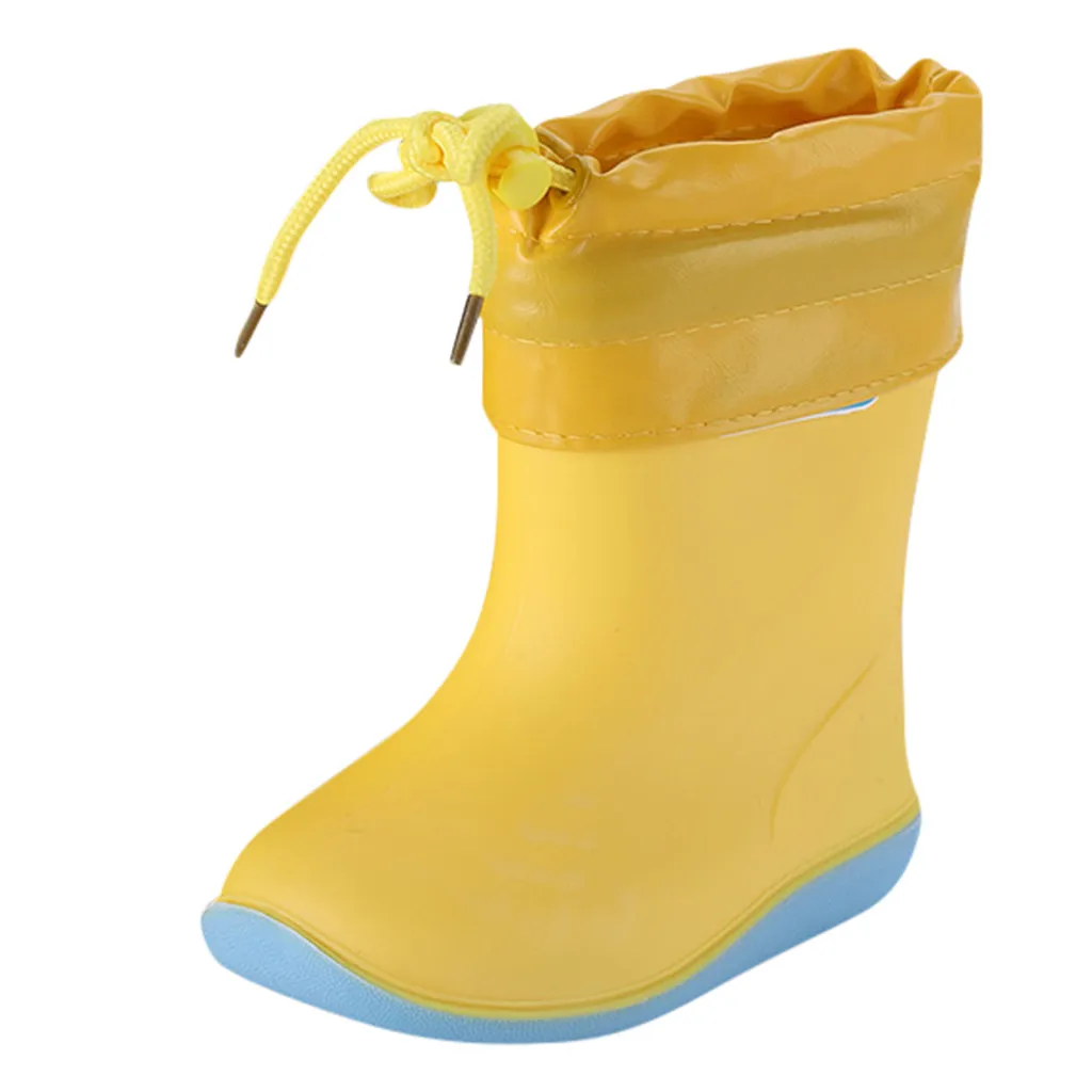Детская обувь для малышей младенцев; непромокаемые сапоги из ПВХ для маленьких мальчиков и девочек; Водонепроницаемая Нескользящая повседневная обувь высокого качества;