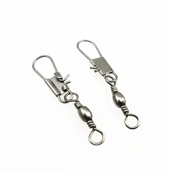 

50pcs Swivels Interlock Snap Fishing Lure Tackles Winter Fishing Gear Accessories Connector Copper Swivel
