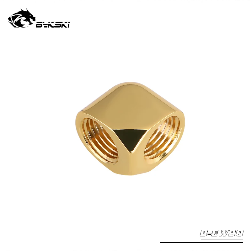 Bykski угол 90 Фитинг Двойной Женский G1/4 ''90 градусов разъем Металлический фитинг использовать для водяного охлаждения локоть G1/4 резьба B-EW90