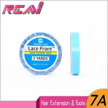 3 ярда синяя кружевная лента для парика-накладка Двусторонняя лента для наращивания волос