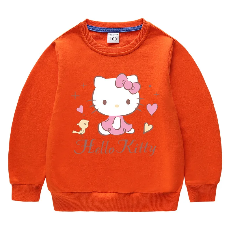 thumbnail image 1 of Conjunto de Sudadera con capucha de cuello redondo de Hello Kitty, nueva ropa para niños, pantalones de manga larga con bonitos dibujos, traje de algodón para bebé de dos piezas, 1 of 5