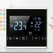 AC85-240V LCD Touch Screen Temperature Controller Back Light Smart Electric Floor Heating Thermostat for Home Bedroom