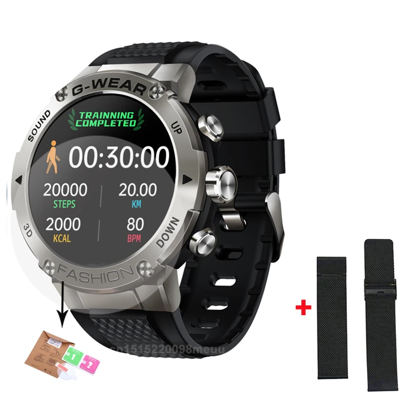 Sports Smart Watch Men BT Phone Call Customize Watch Faces Music Fitness Tracker Super Long Standby Smartwatch Android IOS K28H 
