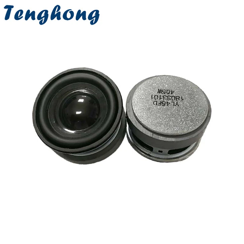 Tenghong 2pcs 45MM Mini Speaker 4 Ohm 5W Full Range Loudspeaker 13 Core Bluetooth Neodymium Sound Speakers For Home Theater DIY big speaker