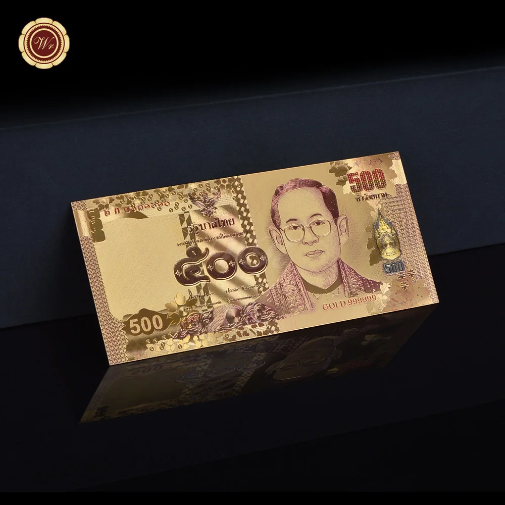 Банкнота Bhumibol Adulyadej тайский Золотой банкнот с позолоченным покрытием 2011 батов 84