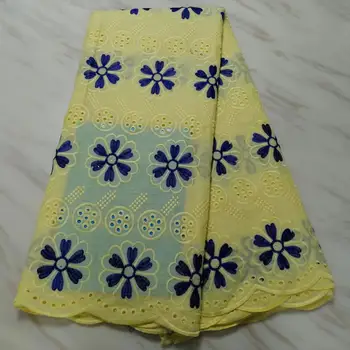 

SKY BLUE 2018 Latest Nigeria Swiss Laces High Quality Swiss Voile Laces Switzerland Cotton African Dry Lace Fabric For Man Women
