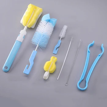 

7Pcs/set Bottle Brushes Cleaning Sponge Bottle Cleaning Brush Set Feeding Bottle Dummy Nipple Pacifier Brushes Cup Brush Kit